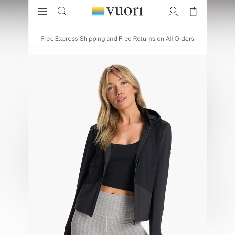 Vuori full zip jacket NWT